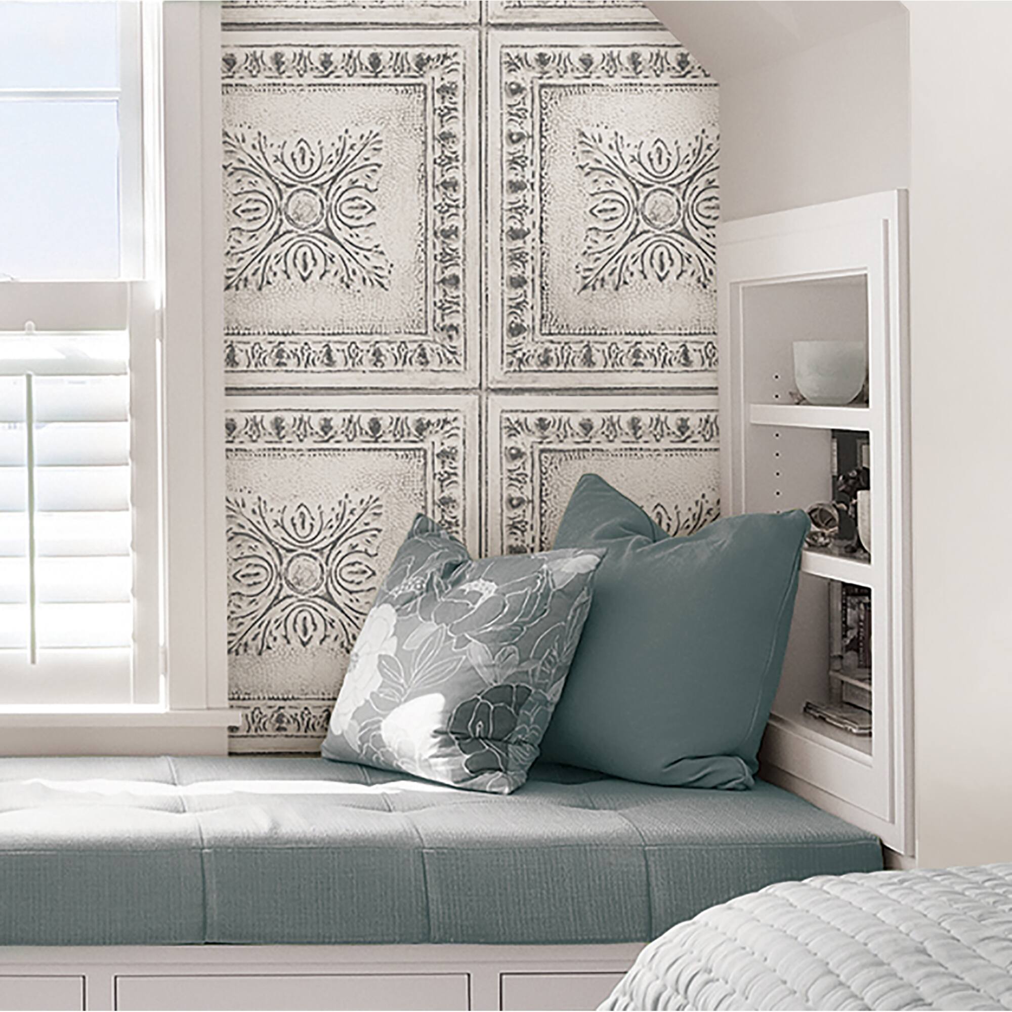 NuWallpaper Reclaimed Tin Peel & Stick Wallpaper
